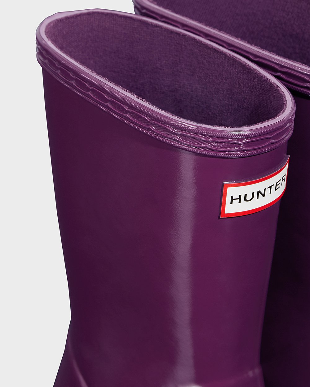 Hunter Original First Classic Gloss Rain Boots - Sale Kids Purple - ZJELIF408